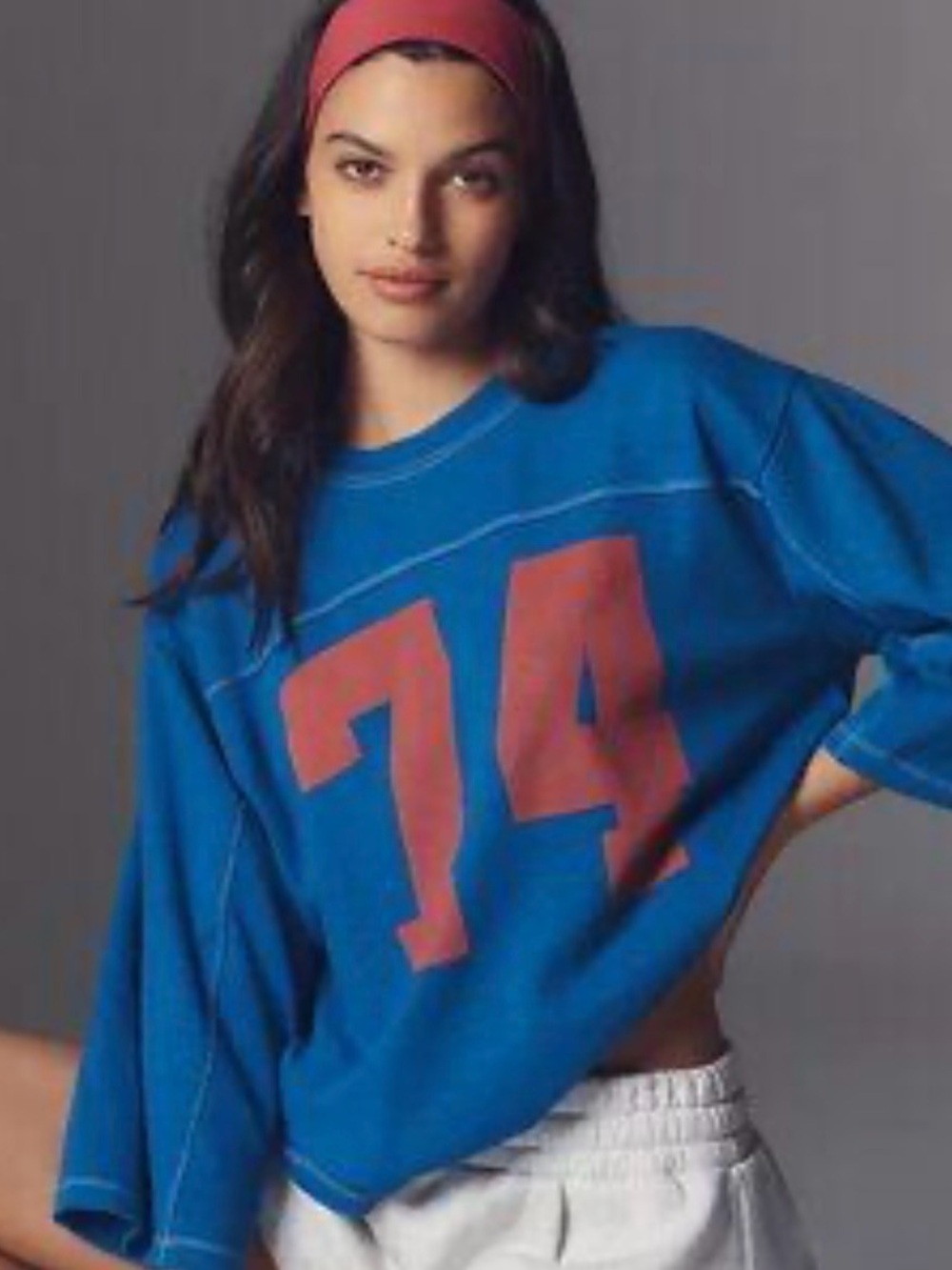 Anthropologie Pilcro 3/4 sleeve varsity tee